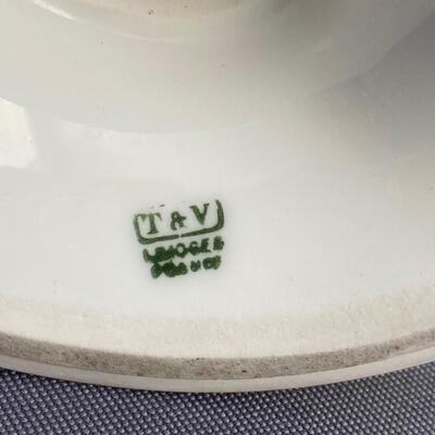 Antique T &V Limoges Handpainted Purple Violet Teapot