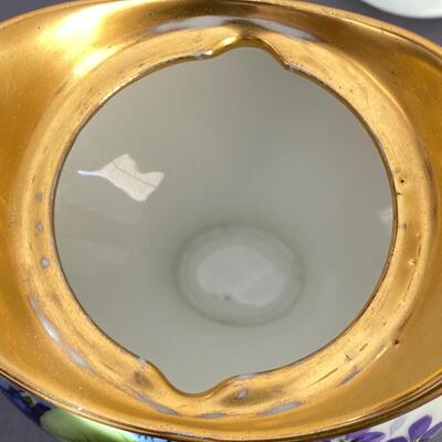 Antique T &V Limoges Handpainted Purple Violet Teapot