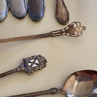 Sterling Silver Sauce Ladle and Silver Plate Flatware