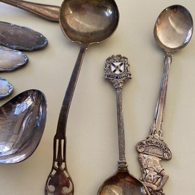 Sterling Silver Sauce Ladle and Silver Plate Flatware