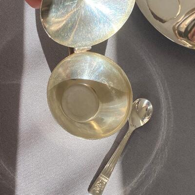 Vintage Angora EPNS Silver Plate on Nickel Silver Condiments Caddy