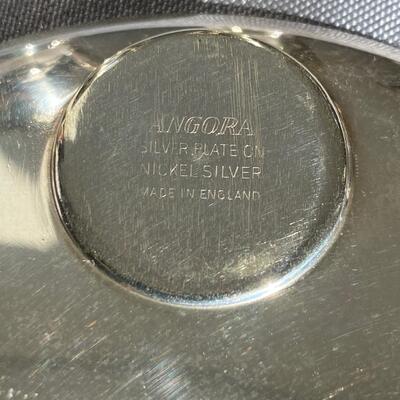 Vintage Angora EPNS Silver Plate on Nickel Silver Condiments Caddy