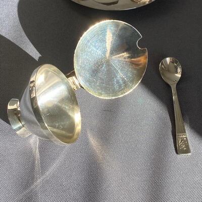 Vintage Angora EPNS Silver Plate on Nickel Silver Condiments Caddy