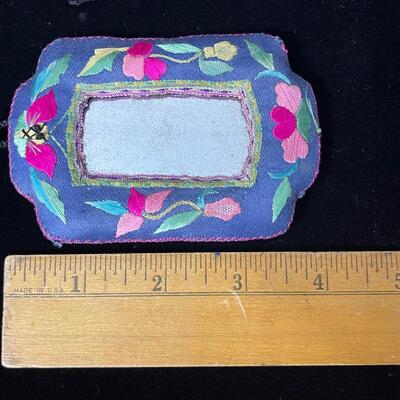 A Lot of Vintage Chinese Embroidered Accessories -Purse, lanterns, mirror