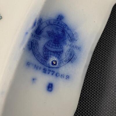 Pair of 2 Bone Dishes Flow Blue