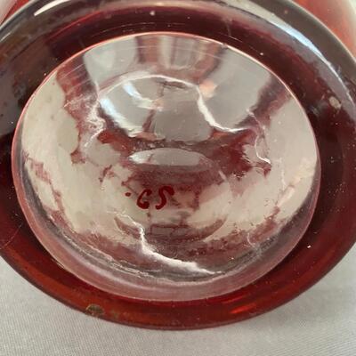 Vintage Ruby Red Glass Decanter