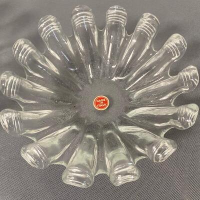 3 Flower-Shaped Glass Dishes,