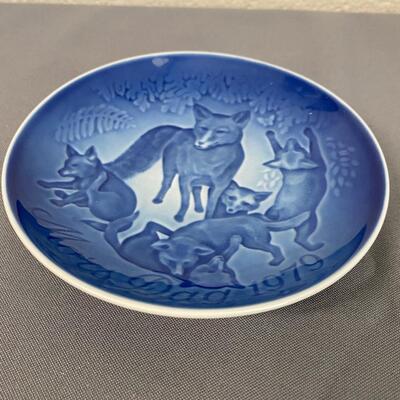Bing & Grondahl "Mother's Day" Fox & Kits Copenhagen Porcelain Plate