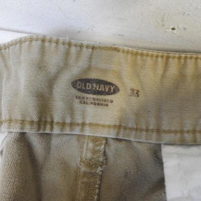 4 Pairs of Pants, Haggar, Forever 21, Old Navy, Lee, Size 30 - 33