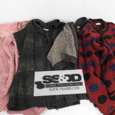 4 Sweaters, Dip, L, DressBarn, XL, AppleSeed's XL, Carolyn taylor, XL