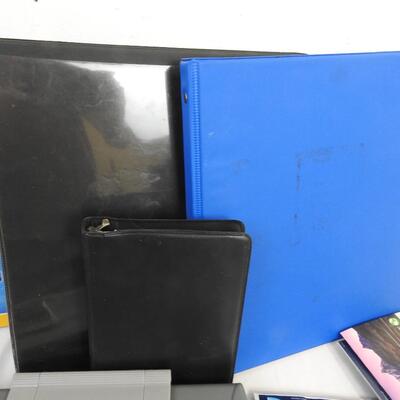 Office Lot: Protractors, Binders, Calendars, Pencils, Ink