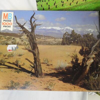 6 puzzles, MB, Charles Wysocki's Americana, Whitman