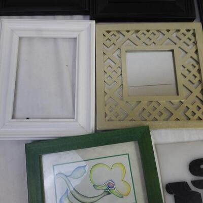 14 Picture Frames, Assorted Sizes, 1 Mirror
