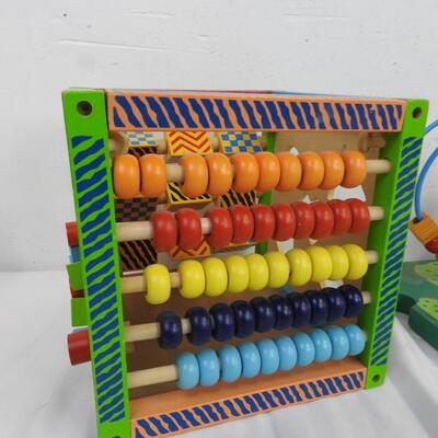 2 pc Wooden Kids Toys, Activity Block