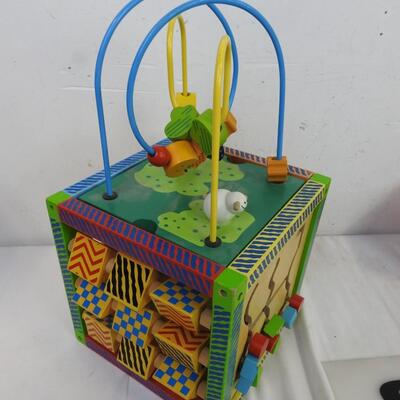 2 pc Wooden Kids Toys, Activity Block