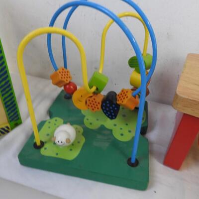 2 pc Wooden Kids Toys, Activity Block