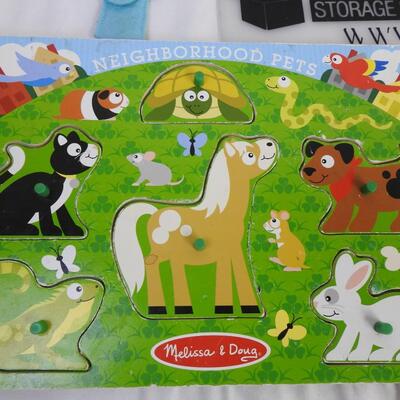 19+ Toddler Toys, Mellissa & Doug Wooden Animals Boards, Plastic Utensils