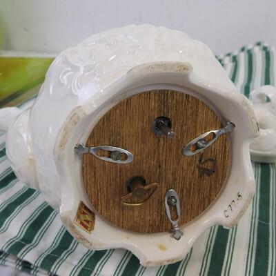 7 pc Home Decor: 2"x3" Glass Coaster Photo Frames, Music Box Teapot
