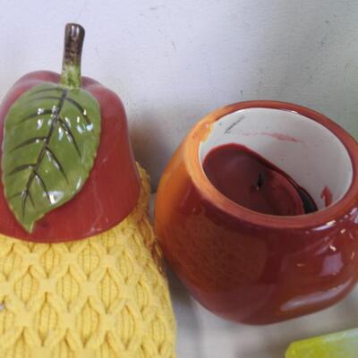7 pc Home Decor: 2"x3" Glass Coaster Photo Frames, Music Box Teapot