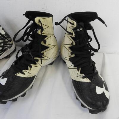 3 Pairs of Athletic Shoes, Tennis Shoes, 8.5M, 2 Pairs of Cleats, 7M