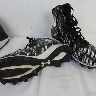 3 Pairs of Athletic Shoes, Tennis Shoes, 8.5M, 2 Pairs of Cleats, 7M