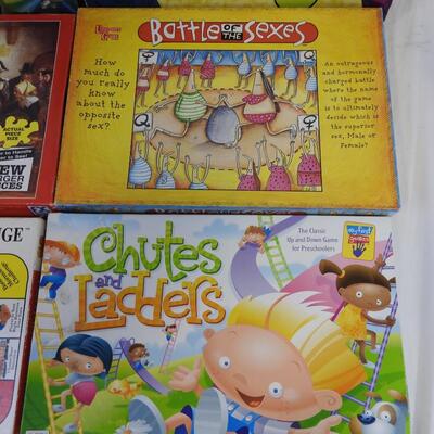 6 Puzzles/Games, Chutes and Ladders, AdMania, Scene It