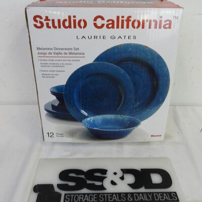 Studio California Laurie Gates Melamine Dinnerware Set, In Box, Used