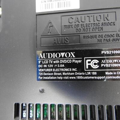 Audiovox 9" LCD Display & DVD Player, Works, With Remote