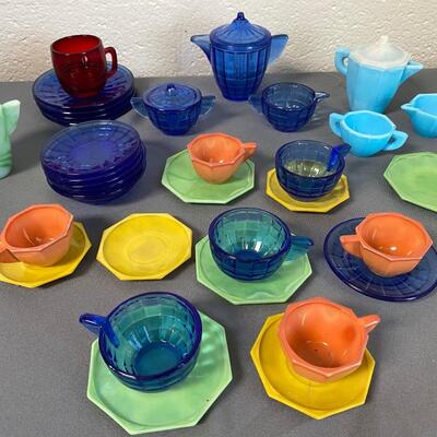Collection of Glass Children's Teasets