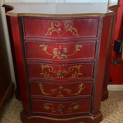 Small 5 Drawer Decorative Dresser Side Table Chest
