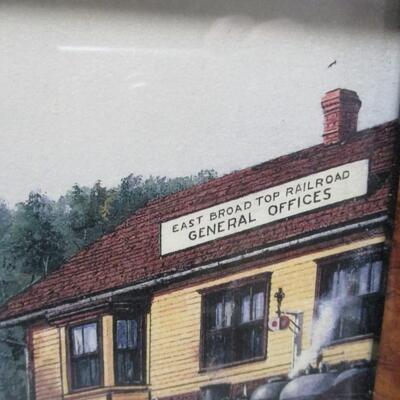 150 Years Of Erie Railroad Tin Sign & Framed Train Pictures