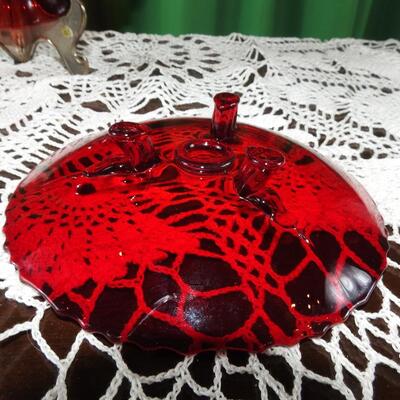 Vintage Ruby Red Glass