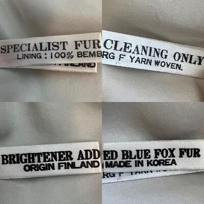 Blue Fox Fur Coat ~ Size Medium