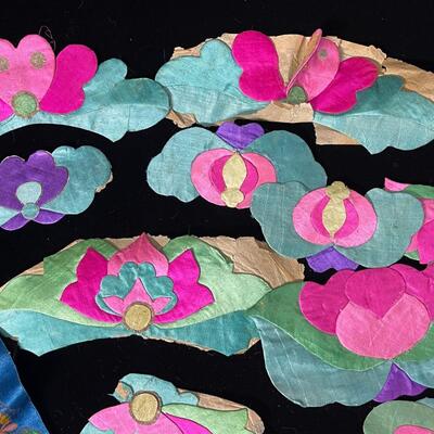 Lot of Vintage Chinese Embroidered Cloth Appliques