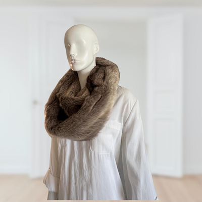 Double Wrap Faux Fur Scarf