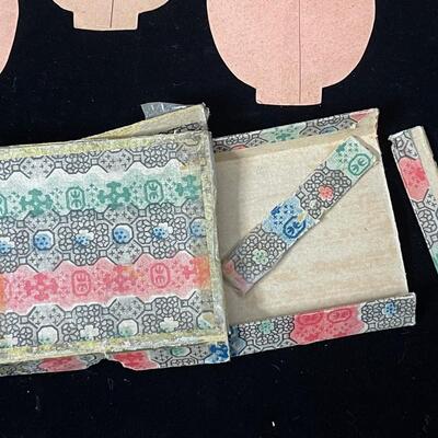 12 Vintage Hand Painted Paper Lantern Place Cards