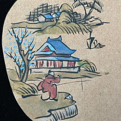 12 Vintage Hand Painted Paper Lantern Place Cards