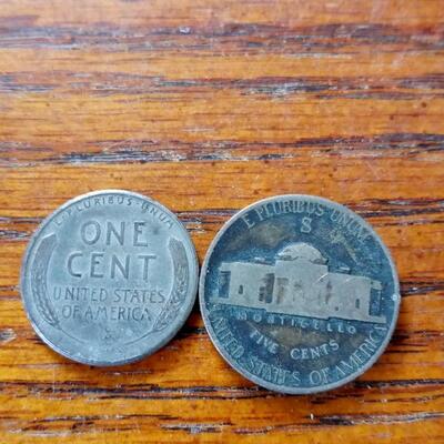 LOT 22   TWO WW II COINS