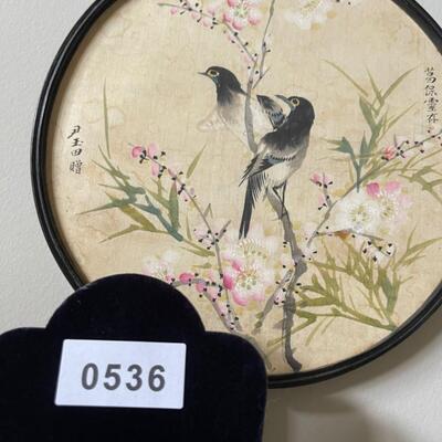 Vintage Painted Japanese Hand Fan