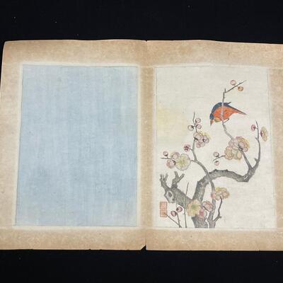 Folding Original Hand-painted Japanese Nature scenes on Paper