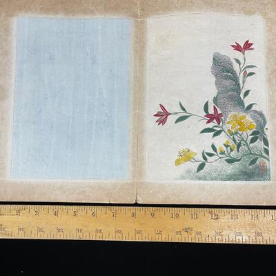 Folding Original Hand-painted Japanese Nature scenes on Paper
