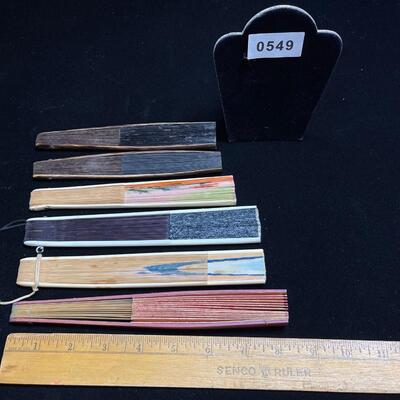 A Lot of Six Vintage Folding Japanese Hand Fans