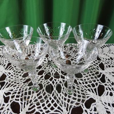 Crystal champagne glasses