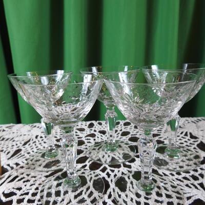 Crystal champagne glasses