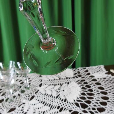 Crystal champagne glasses