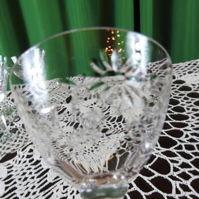 Crystal champagne glasses