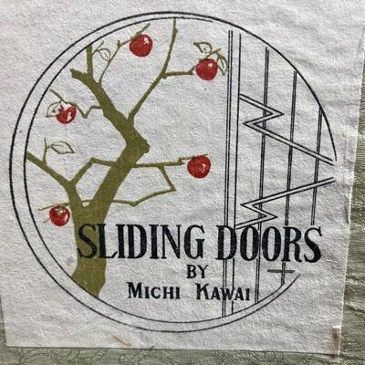 Lovely and Rare Japanese Fabric-Bound book SLIDING DOORS