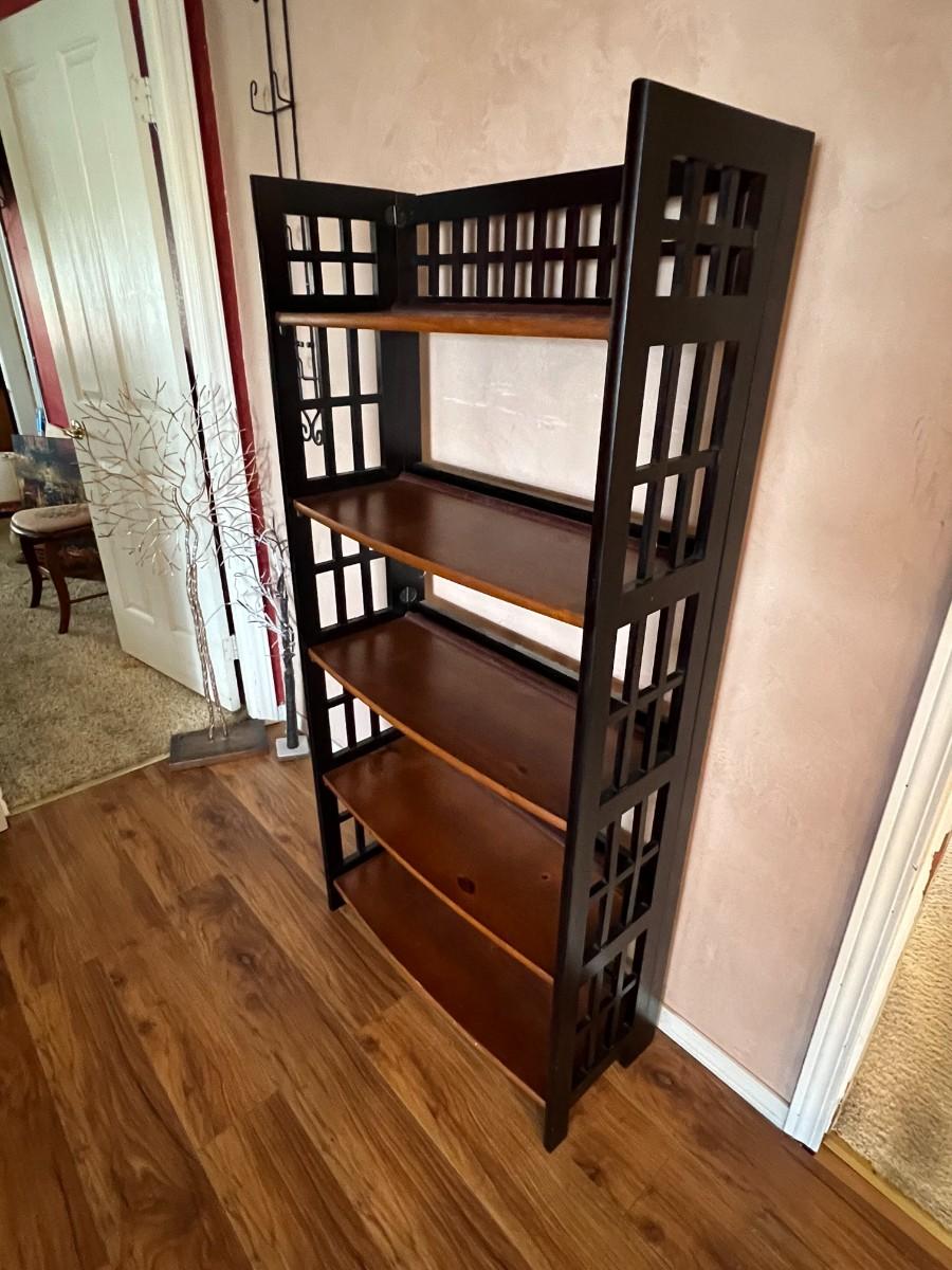 Pier One Imports Wooden Bookcase Folding Shelf