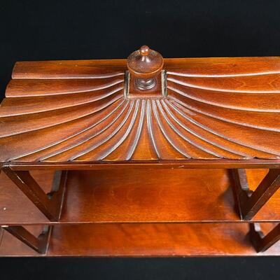 Gorgeous Oriental Pagoda-style Display Wooden Tabletop Shelf