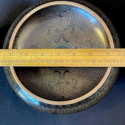 Extra Fine Cloisonne Chinese Vase with Matching Bowl